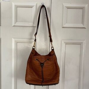 Il Duca Made In Italy Brown Leather Hobo Bag